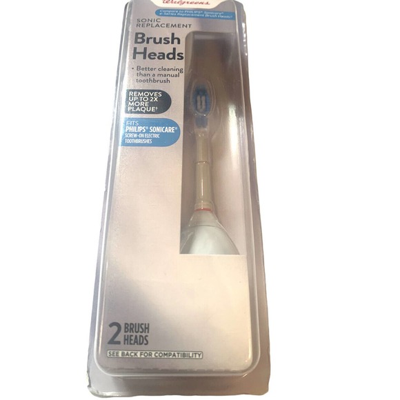Walgreens Replacement NEW Brush Heads 2 Pcs Fits PHILIPS Sonicare E-Series - Picture 1 of 6